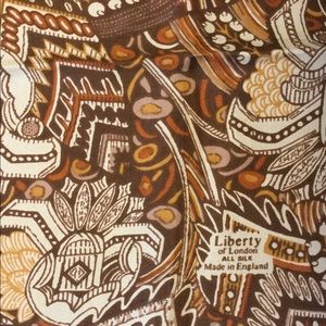 Liberty of London Silk Scarf, Brown Vintage